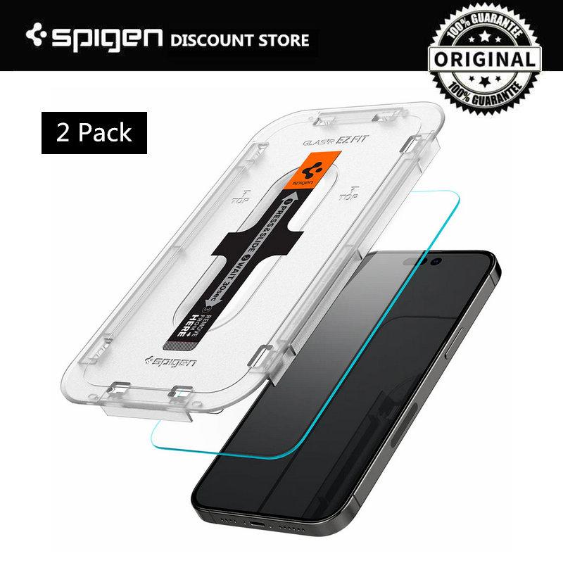 Kính Cường Lực Bảo Vệ Màn Hình, Spigen , Được Thiết Kế Cho iPhone 16 Pro Max, 14 Plus, 15 Pro Max Và 13 Pro Max, 12promax, EZ Fit, Cảm Biến Trong Suốt, Mở, 2 Gói, Phim Kính Cường Lực