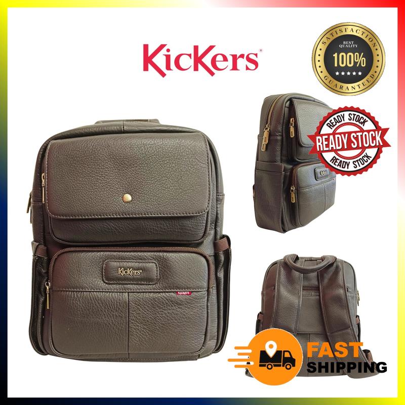 KICKERS ORIGINAL BACKPACK GENUINE LEATHER MEN WOMEN LAPTOP BAG - TikTok ...