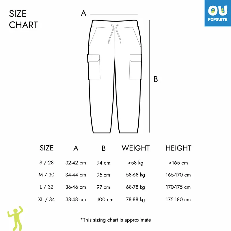 POPSUITE Celana panjang Pria Cotton Cargo Pants in Khaki 7