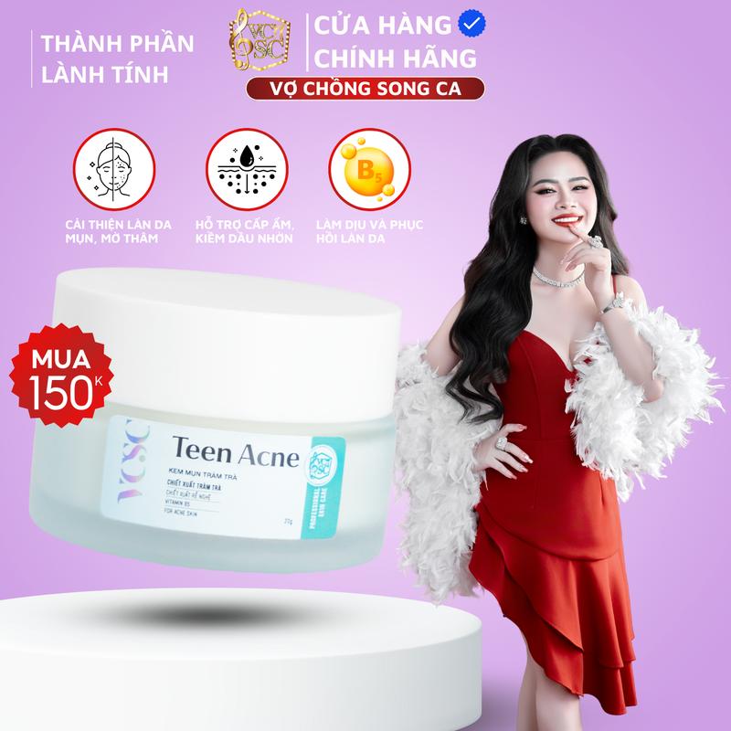 [Chính Hãng] Kem mụn tràm trà 20ml VCSC - Hỗ trợ cấp ẩm, cải thiện làn da mụn Dưỡng Ẩm Da Làm Đẹp Da