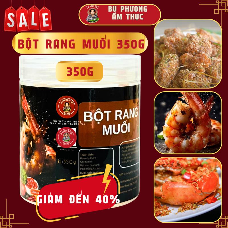 Bột Rang Muối Hộp 350G - Thương Hiệu Bu Phương Ẩm Thực Gia Vị Làm Các món: Gà rang muối Tôm Rang Muối Ba Ba Rang Muối Sườn Rang Muối Không Chất Bảo Quản