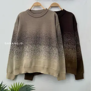 Indrian Sweater Rajut Motif Gradasi Unisex Oversize | Knit Premium Halus | Lengan Panjang