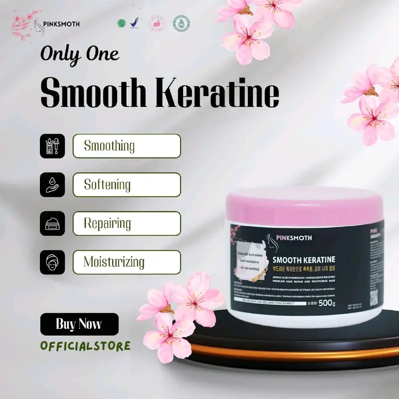 PINKSMOTH KERATINE SMOOTING 500ML BPOM Haircare Perawatan 3