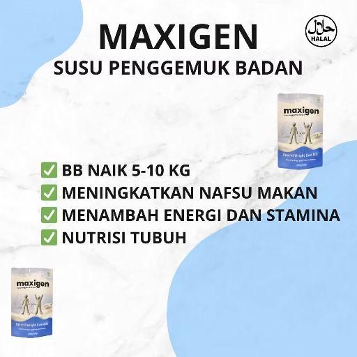 Maxigen Susu Penggemuk Badan Penambah Nafsu Makan Workout BB NAIK 5-10 KG Halal