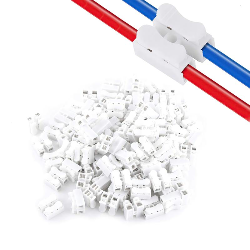 Bộ 50/100 Cút nối dây điện nhanh CH-2 (domino kẹp) - mối nối đẹp, gọn gàng, an toàn