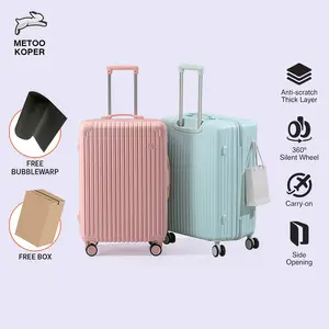 [Metoo Koper] M913 Travel Ringan 18-26 inci Polycarbonate Anti Pecah Frame Aluminium Kunci TSA Roda 360° Handle Slow Rebound