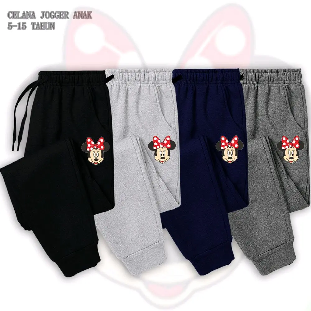 Celana Joger Anak  Usia 5-15 tahun Nyaman Uniseks Outdoor Fashion jogger motif lucu celana  remaja    12–15 training  anak perempuan