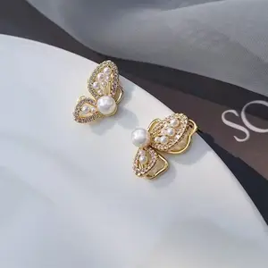MSG anting wanita tusuk mutiara Earring aksesoris fashion