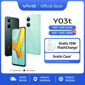 [AFDHAL APPROVED] Y03t (4+64) - IP54 Tahan Air, AI Dual Camera 5000mAh + 15W FlashCharge, Layar Sunlight 90Hz