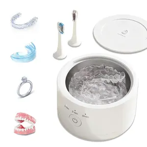 Ultrasonic Retainer Cleaner Machine, 200ML 50kH, For Dentures, Mouth Guards, Braces, Aligners, Toothbrush, Jewelry, 3 Modes