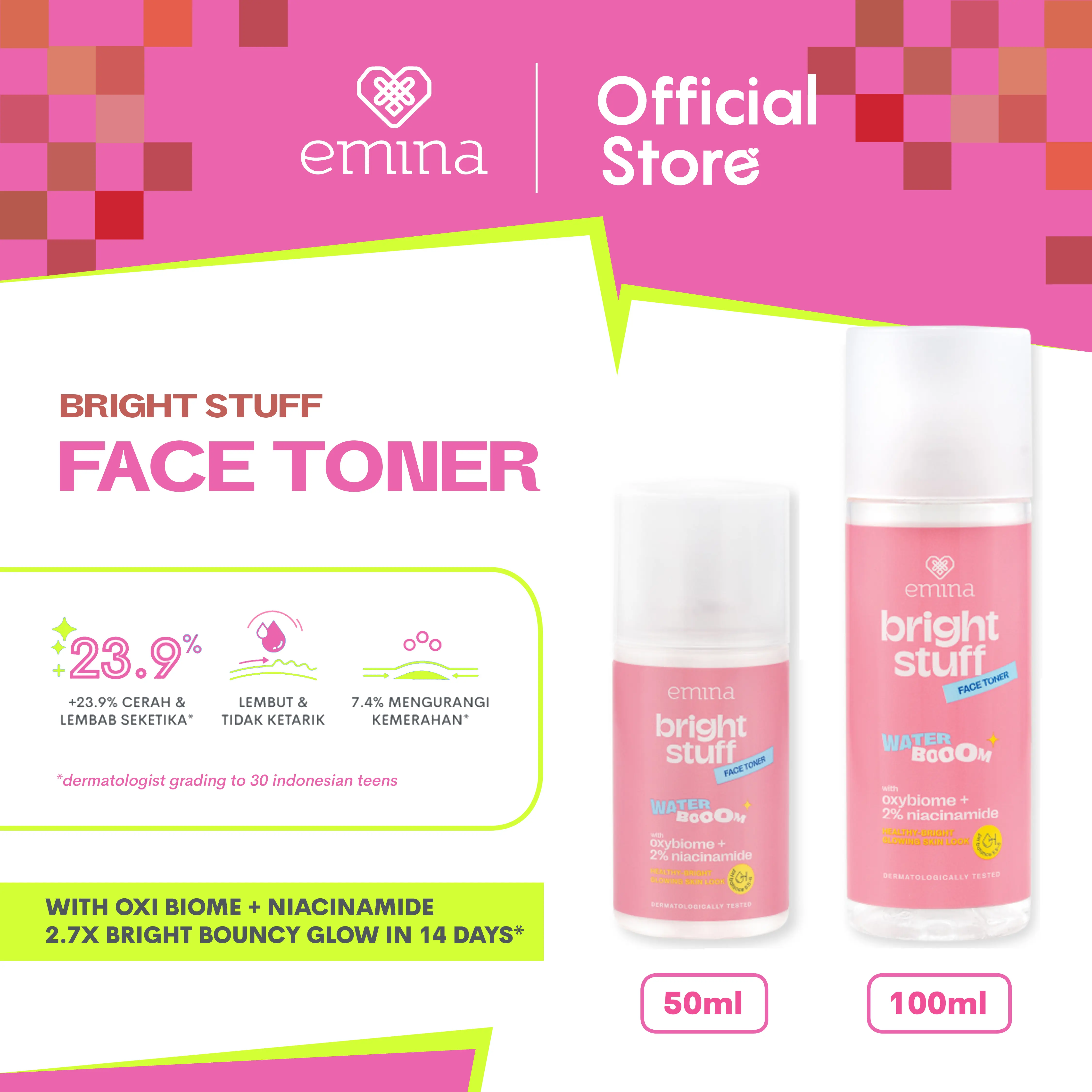 NEW! Emina Bright Stuff Face Toner  - Toner Wajah Cerah Glowing