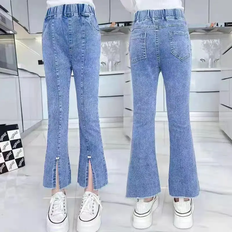 Celana Jeans Anak Perempuan Import Model Terbaru dengan Motif Lucu dan Bordir 3D Celana Cutbray Fashion 4