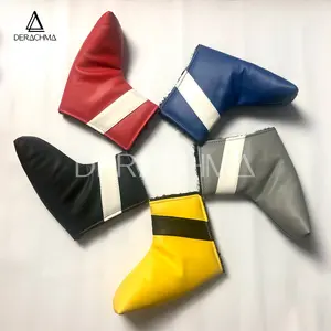 Golf Putter Blade Cover - Bahan kulit sintetis dengan lapisan busa tebal