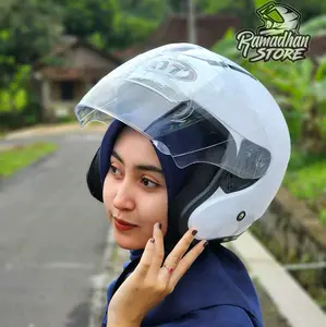 Helm Kyoto | Helm Halfface Single Visor Free Sticker | Original SKS Motorcycle