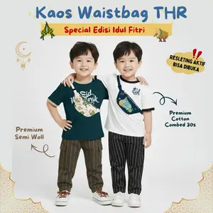 KAOS ANAK MOTIF WAISTBAG KANTONG KOMBINASI EDISI IDUL FITRI BY IMCLOTH
