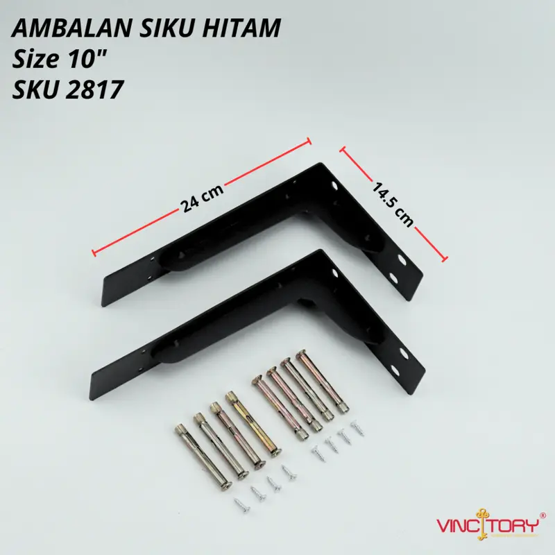 SIKU RAK Dinding Besi L Rak Penyangga Bracket Ambalan Sepasang | Bracket Siku Ambalan Dinding 8