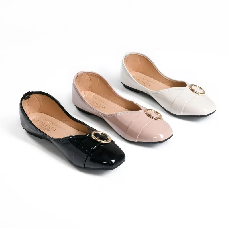 JIEHUA (BELI 2 GRATIS CARD HOLDER) - Della Flatshoes Wanita Anti Slip Model Terbaru Kerja Kuliah Harian C24-98 1