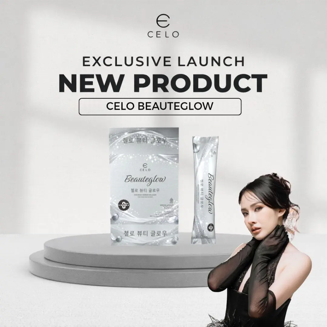 CELO BEAUTEGLOW STRAWBERRY POWDER DRINK BPOM DAN HALAL