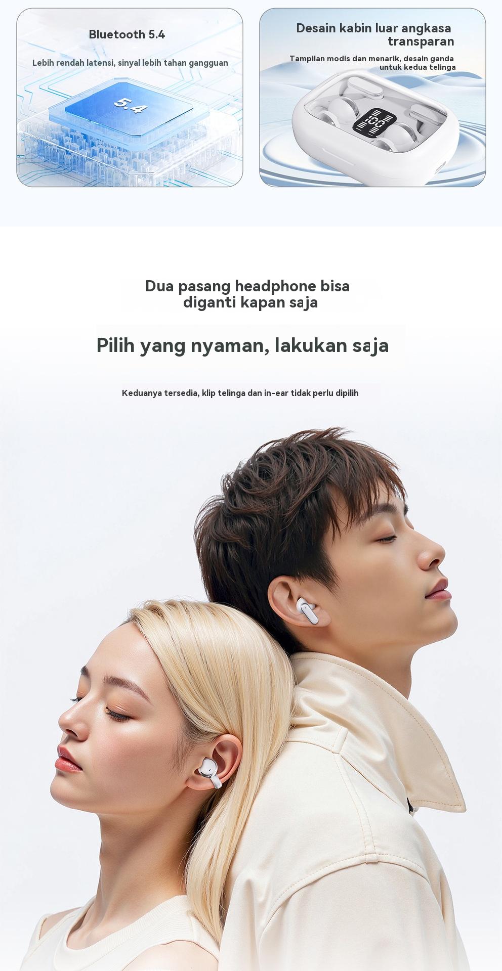 【Dua pasangan headphone】Q10 Bluetooth TWS nirkabel Earbud kualitas tinggi suara klip telinga + In-ear earphone ultra panjang jangka hidup pengurangan kebisingan headphone nirkabel olahraga headset game latensi rendah dengan LED digital 【Dua pasangan headphone】Q10 Bluetooth TWS nirkabel Earbud kualitas tinggi suara klip telinga + In-ear earphone ultra panjang jangka hidup pengurangan kebisingan headphone nirkabel olahraga headset game latensi rendah dengan LED digital