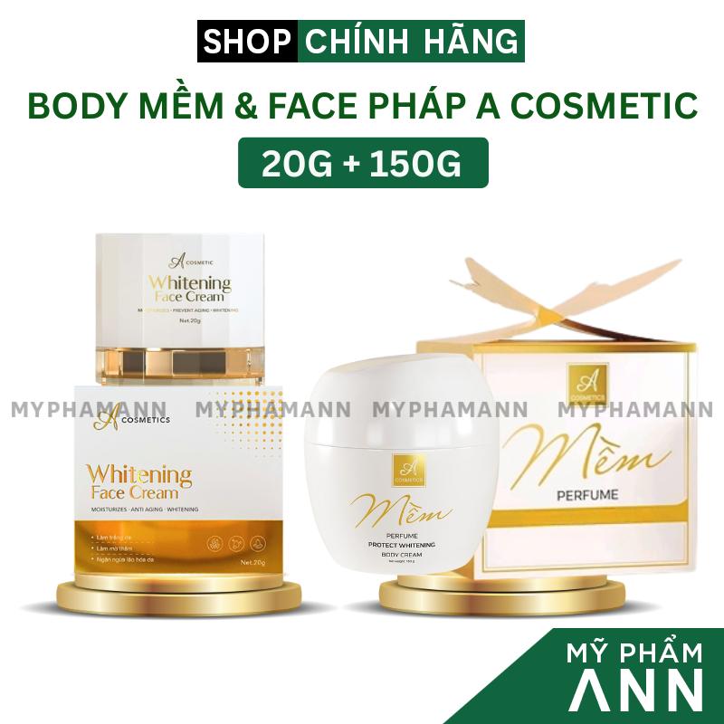 Combo Kem Face Pháp A Cosmetics Phương Anh Và Kem Body Mềm A Cosmetics Phương Anh chính hãnġ