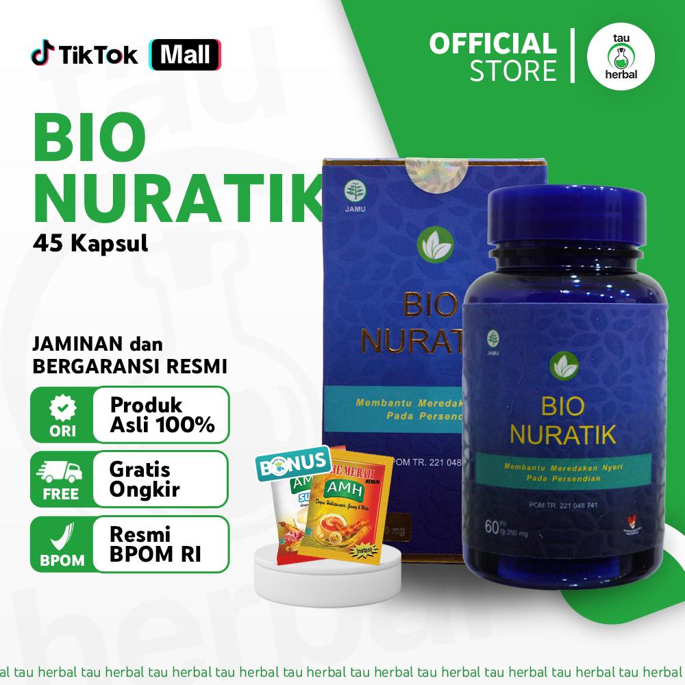 BIO NURATIK 45 Kapsul Obat Herbal Asli untuk Nyeri Sendi Rematik & Asam Urat 100% BPOM Halal MUI Original Resmi Bergaransi