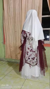Product Review of KAMARI set rok anak ice blue,burgundy,set gaun anak,set rok anak lebaran..brukat tile dot/polos,kebaya anak,gamis lebaran anak kekinian usia 2-15 tahun Setelan Muslim anak Bunga Outer Baju Jilbab Nyaman Panjang Panjang Dress Kaos from k**p 3