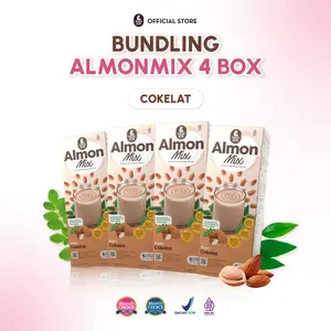 MamaBear Special Bundle AlmonMix Cokelat [4 PCS] Susu Almond Kaya Nutrisi untuk Ibu Menyusui Halal BPOM
