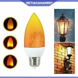 Lampu Api Lilin Fitting E27 Bahan Plastik Ukuran 10 Cm x 4 Cm Model Unik Untuk Dekorasi Rumah Kualitas Bagus