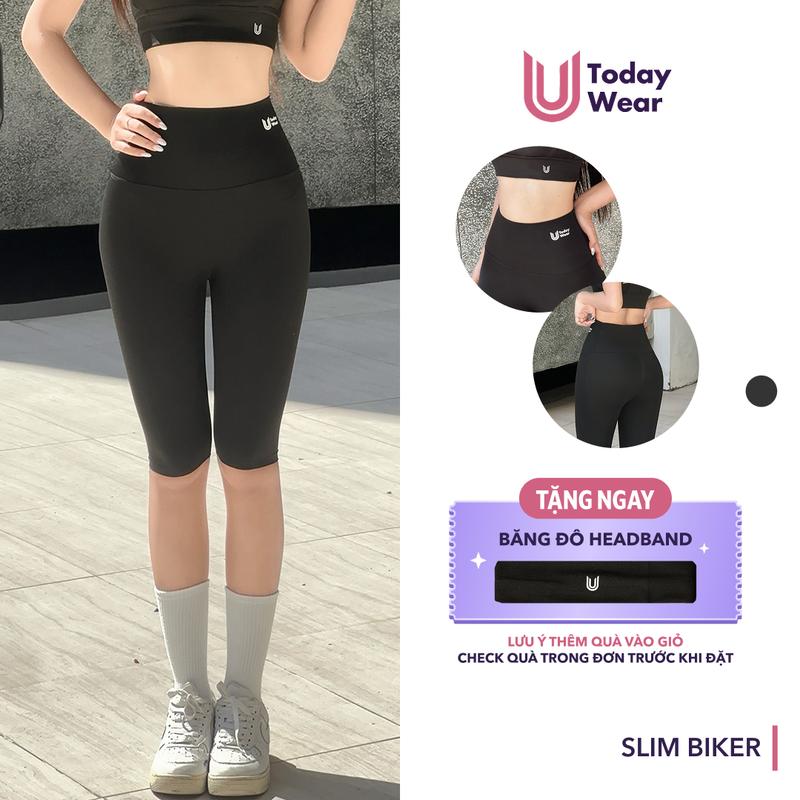   Tặng băng đô đen  Quần Legging Dáng Lửng Nữ Cạp Cao Gen Bụng Slim Legging Today U Wear Tôn Dáng Chất Đúc Su Mềm Mịn Thoáng Khí Đi Tập Mùa Thu Đông Thoải Mái Dễ Chịu Pickleball Cầu Lông Gym Tennis Thể Thao Nữ 