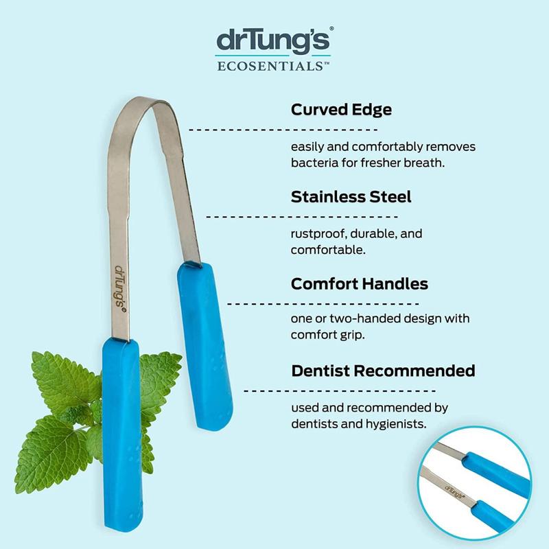drTung's Tongue Cleaner 1pcs - Stainless Steel 2