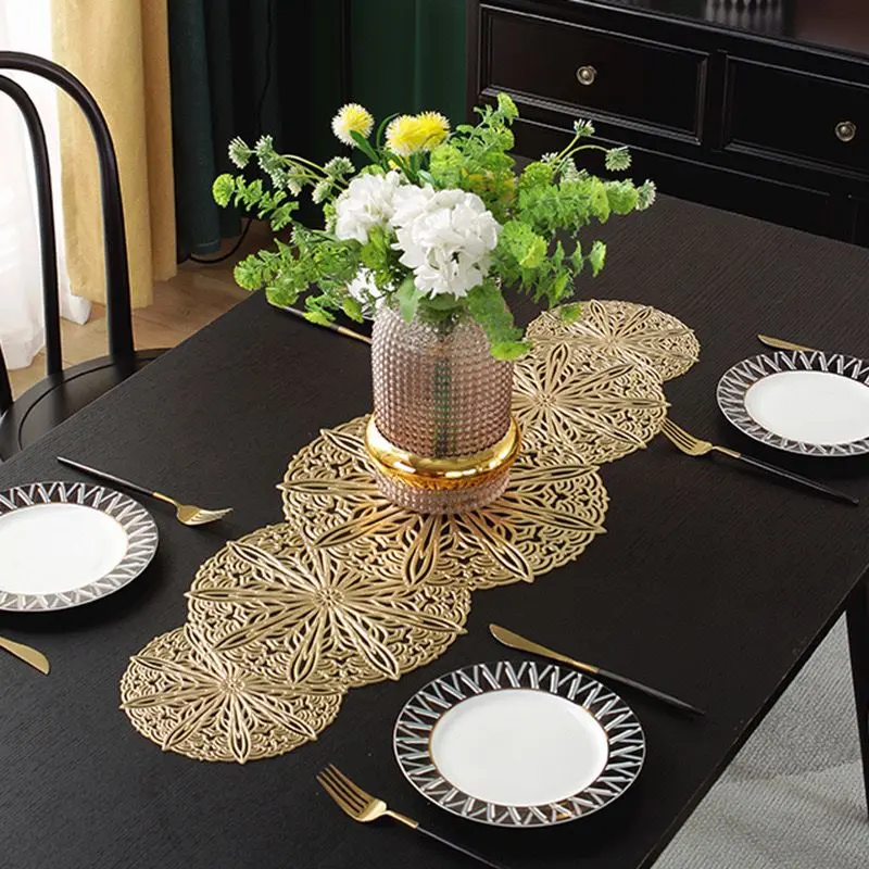Tatakan Hiasan Meja Makan / PVC Table Runner Bulat