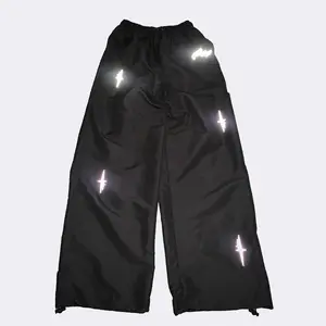 Baggy Pants Y2K Retro Star Reflective - Celana Baggy Pants Bintang Reflektif