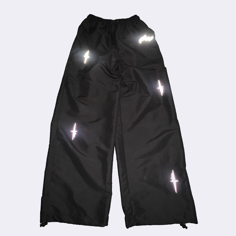 Baggy Pants Y2K Retro Star Reflective - Celana Baggy Pants Bintang Reflektif 1