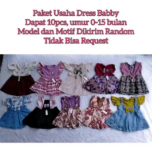 10pcs Paket Dress baby cewek Murah / Paket usaha 10pcs