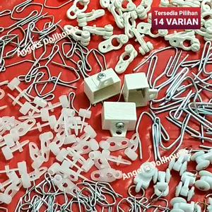 Kawat Pengait Gorden & Vitrase / Roda & tutup Rel Gorden Alumunium / Roda & Endcup Rel Elite  Premium