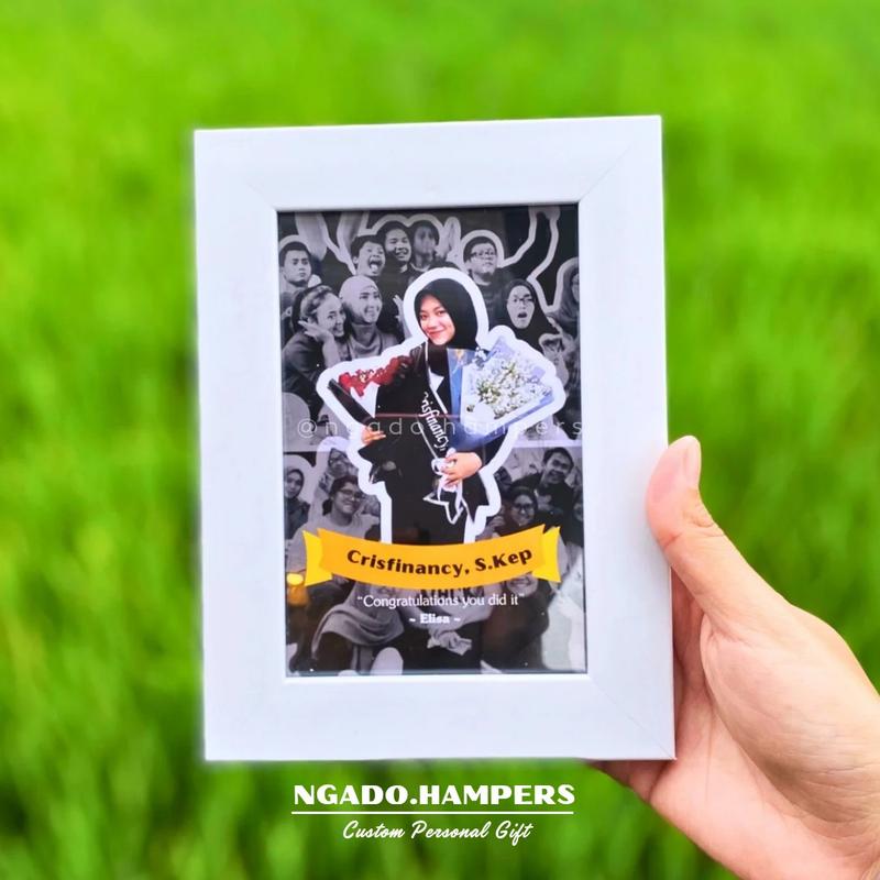 Kado Gift Ulang Tahun Wisuda Cewek Cowok Bingkai Foto + Kaca Aesthetic Murah Lucu Unik 2