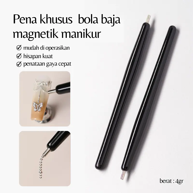 Alat Pena Magnet khusus untuk manikur menarik manik-manrik super kuat dengan satu hisapan untuk Merapihkan Caviar Beads/Magnet cat eye Aksesoris Kuku 0