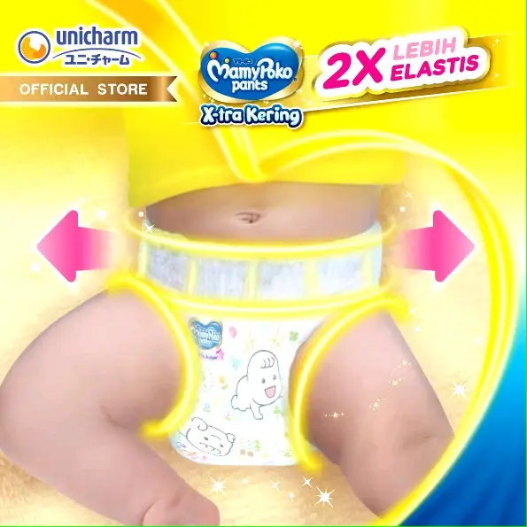 Mamypoko Pants X-tra Kering S-XXL Popok Celana Bayi - 2 Pack 5