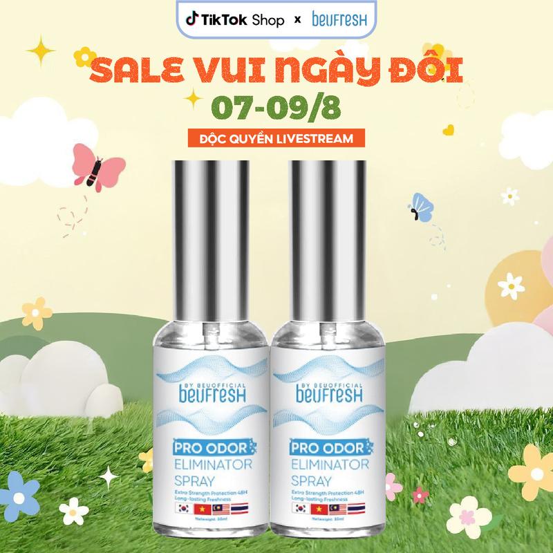 [LIVE GIÁ HỜI_CHÍNH HÃNG]_XNL8020 COMBO 2 BEUFRESH PRO Xịt Khử Mùi Toàn Thân, Cảm Giác Dễ Chịu, Hỗ Trợ Giảm Thiểu Mồ Hôi Cho Nam Nữ, beufresh xịt không ố vàng nách lăn