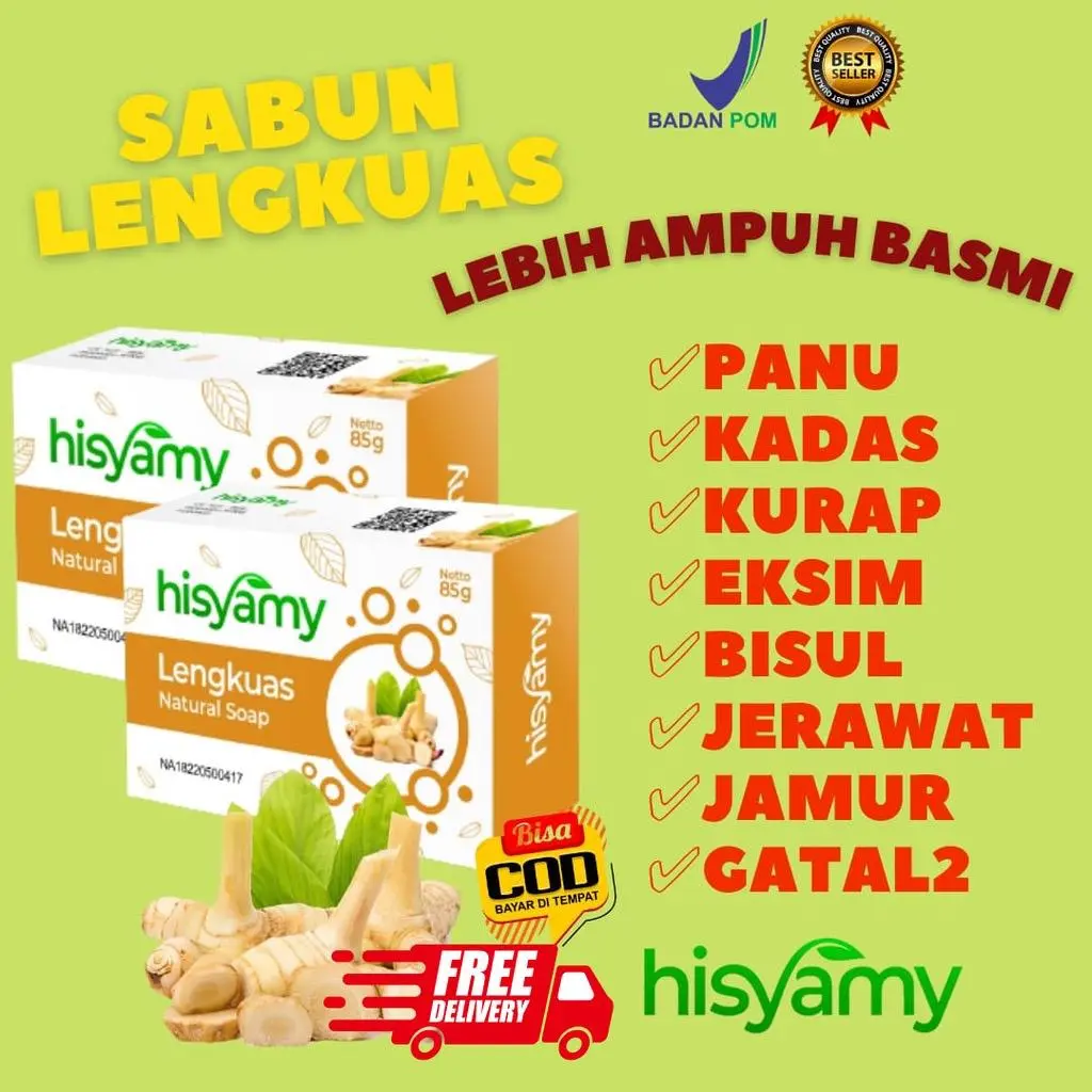 (COD) Sabun Herbal Lengkuas GROSIR untuk Wajah & Badan Anti Panu Jamur Anti Jamur Panu Kadas Kurap Gatal paling Ampuh 100% BPOM Original 80gr Best Seller Memutihkan Mencerahkan Selangkahan
