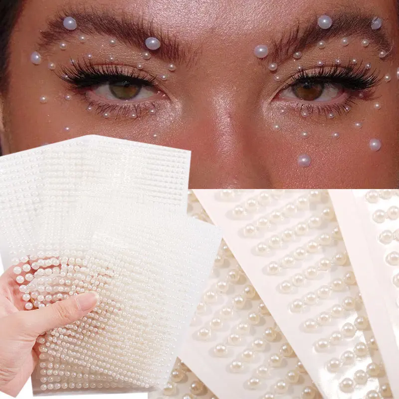Diamond Decoration Face Jewels Nail Stickers 3D Pearl DIY Beauty  Makeup Face Tattoo