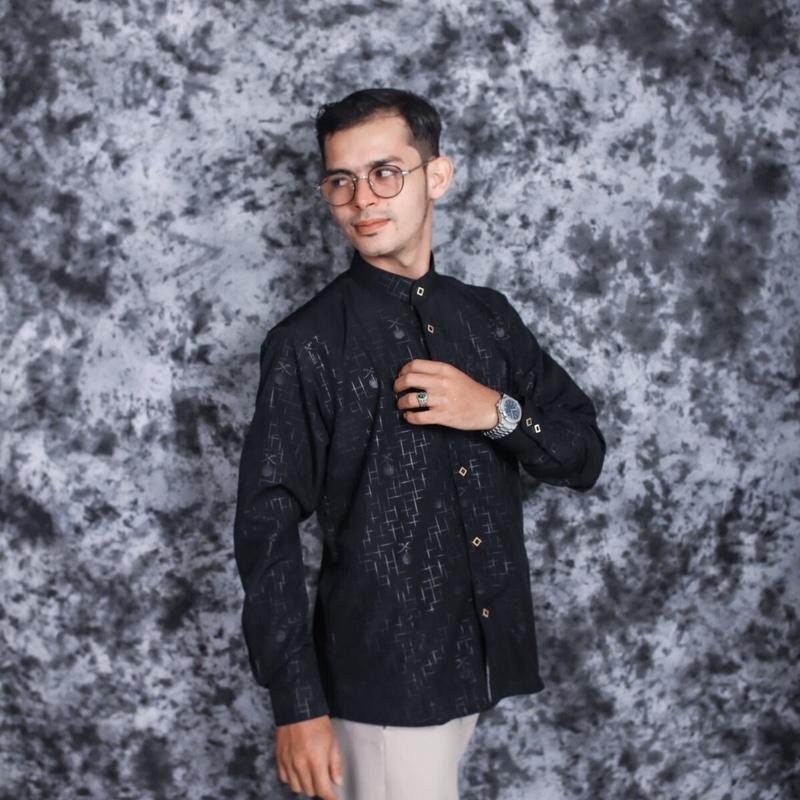 Koko Embos Ajwah Daily muslim wear baju  kemko  Pria  Dewasa Lengan panjang koko Sultan Nyaman 4
