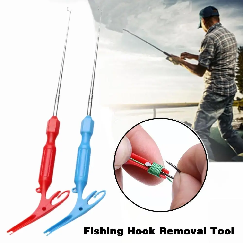 New 3 in 1 Fishing Hook Removal Tying Tools Fly Nail Knot Tackle Disgorger Steel Security Extractor Quick Knot Remover Tool