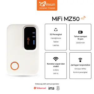 [GARANSI 1 TAHUN] XINXUN MIFI MZ50 Pocket Wifi - | Baterai 3000mAh | Connect sampai 32 Perangkat | Koneksi cepat dan stabil｜Jaringan terproteksi