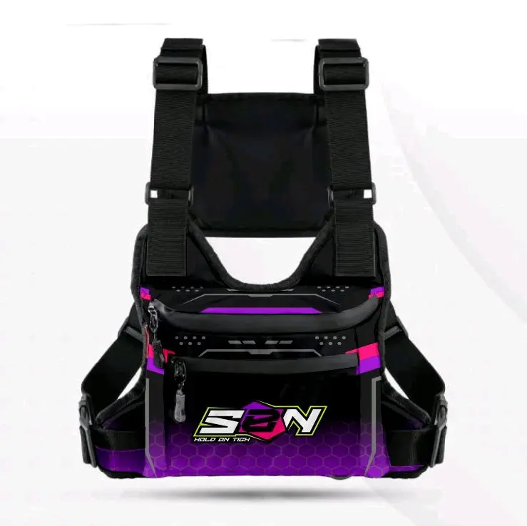 tas dada pria tactical/chest bag/tas dada printing/tas pelindung dada/tas dada waterproof/tas dada pria terbaru Kanvas Dewasa Pinggang Cowok Slingbag Waistbag