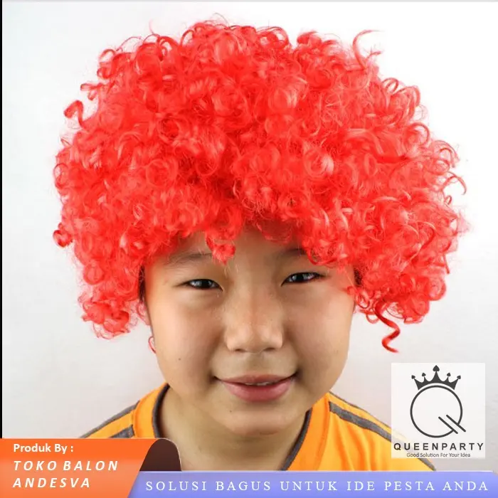 Wig kribo / Rambut Palsu Kribo Allsize / Wig Badut / wig costplay / Rambut Badud / Rambut Kribo Palsu wig 1