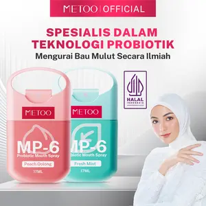 [BPOM]METOO MP-6 Probiotic Mouth Spray Pengharum Mulut Untuk Nafas Segar Mulut Fresh untuk Penghilang Bau Mulut Pewangi Mulut Long-lasting fragrance Improve bad breath Maintaining oral health