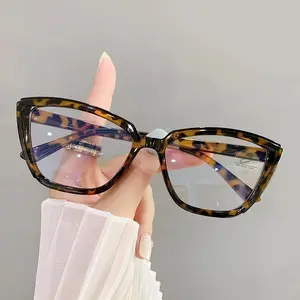 Kacamata Cahaya Biru Anti Bingkai Besar Kacamata Sederhana Moden Cat Eye Kacamata Optik Wanita Glasses Lensa Eyewear djava  optik Kacamata Antiradiasi 【JUNKSAILA】