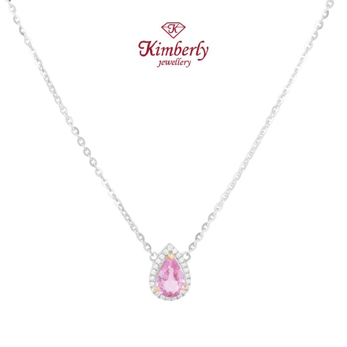 Gambar Kalung Berlian Pearshape Batu Pink Sapphire KNK1289176 - Kimberly Jewellery dari Kimberly Jewellery Online Kota Administrasi Jakarta Selatan Tokopedia