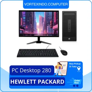 Desktop HP Pro Tower 280 G9 Core i7-12700 16GB 1TB SSD Windows 11 Pro Monitor P204v 19.5-inch desktop kantor untuk profesional stabil dan handal